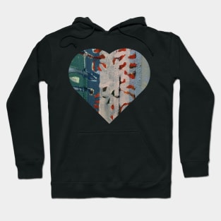 Abstract Leaves and Flowers Original Painting Hoodie